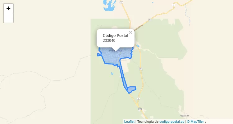 Código Postal 233040 en Colombia