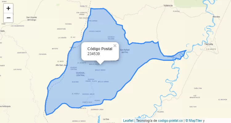 Código Postal 234539 en Colombia