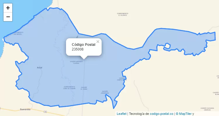 Código Postal 235008 en Colombia