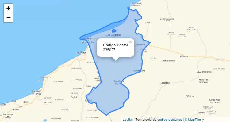 Código Postal Vereda Barrancudo, Los Córdobas