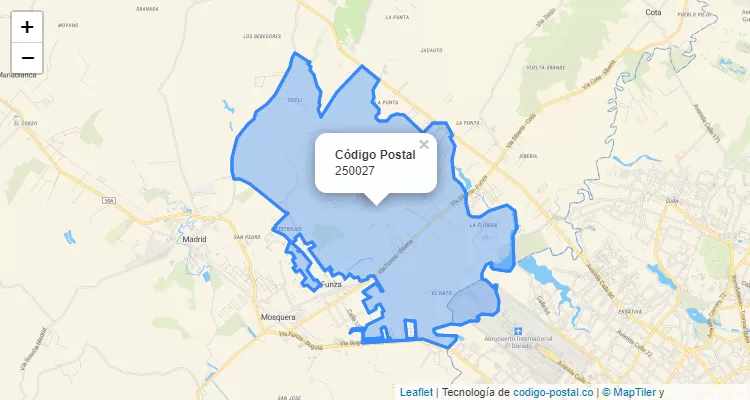 ZIP Code Locality El Sociego, Funza