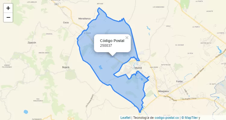 250037 ZIP Code in Colombia