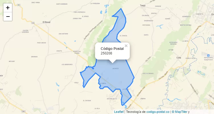 Código Postal 250208 en Colombia