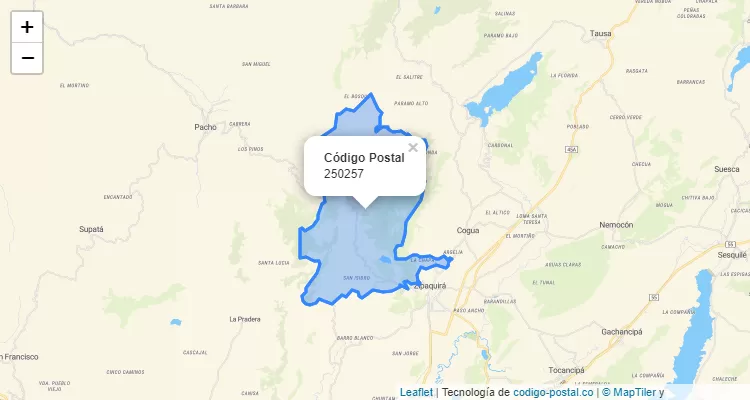 ZIP Code Neighborhood El Centro, Zipaquira