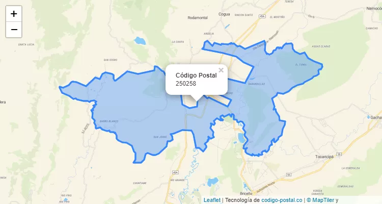 ZIP Code Locality Cpr San Miguel, Zipaquirá