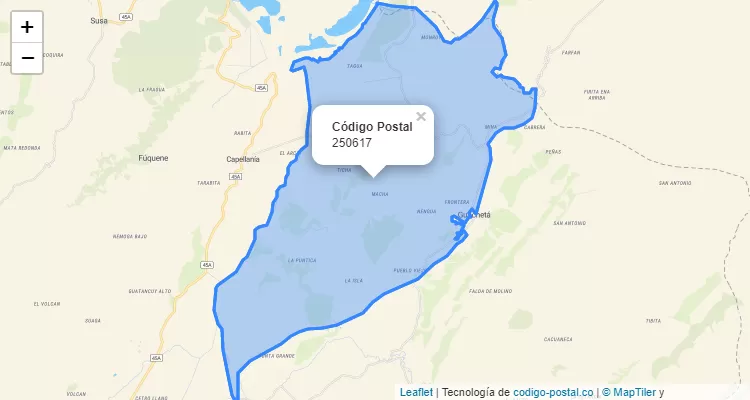 Código Postal Vereda Gacha, Guachetá