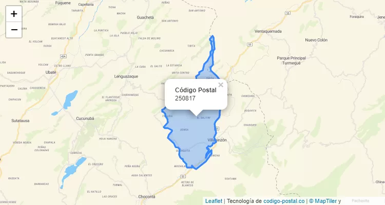 Código Postal Vereda Salitre, Villapinzón