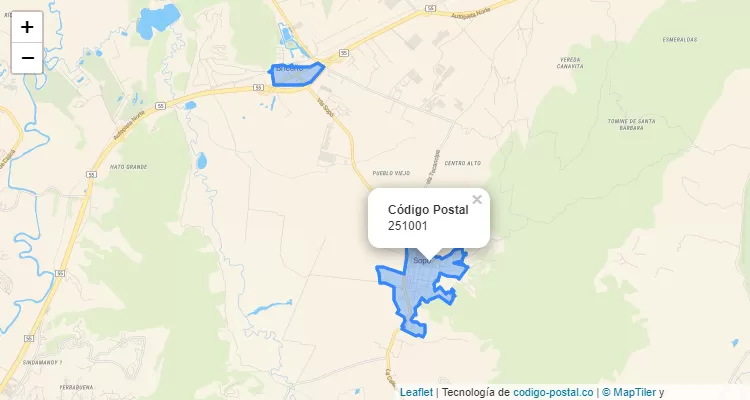 ZIP Code Neighborhood Chuscal, Sopó