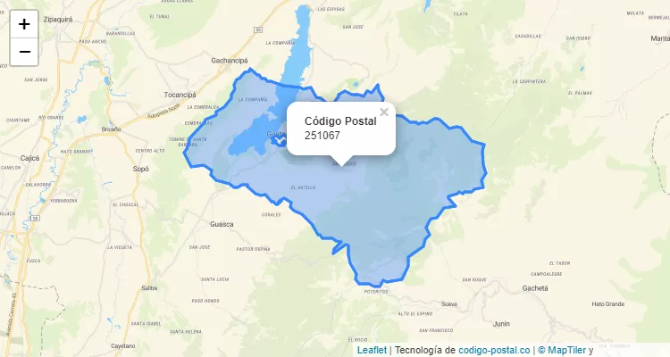 Código Postal Vereda Corales, Guatavita