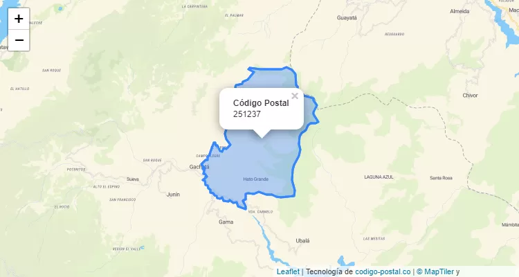 ZIP Code Neighborhood Yerbabuena, Gacheta