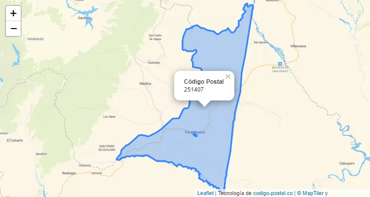 ZIP Code Neighborhood Cedritos, Paratebueno