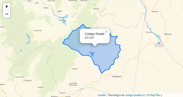 Código Postal Vereda Gazaduque Centro, Medina