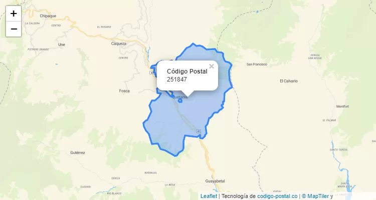 ZIP Code Neighborhood Oro Perdido, Quetame