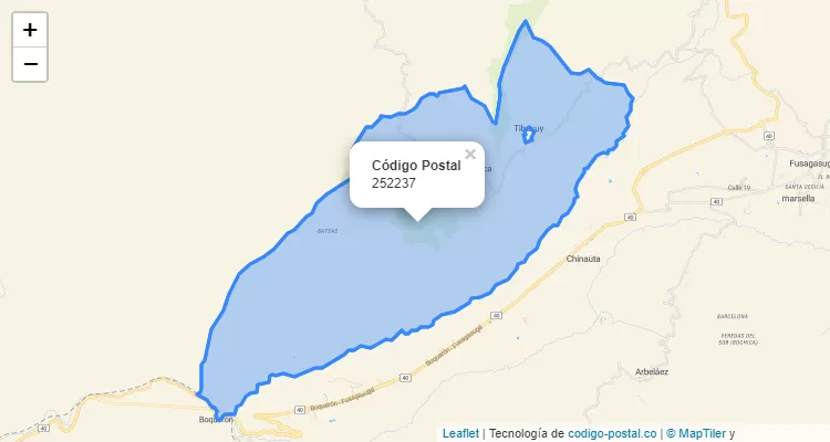 Código Postal Vereda Santa Maria, Tibacuy