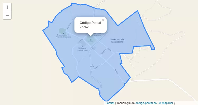 Código Postal Vereda Laguna Grande, San Antonio del Tequendama