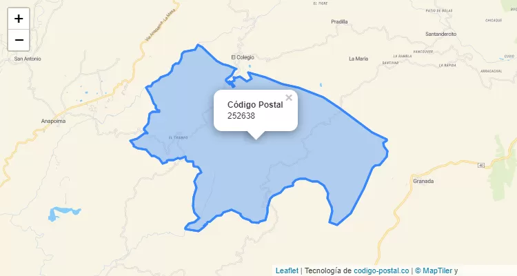 Código Postal Vereda Santa Marta, El Colegio
