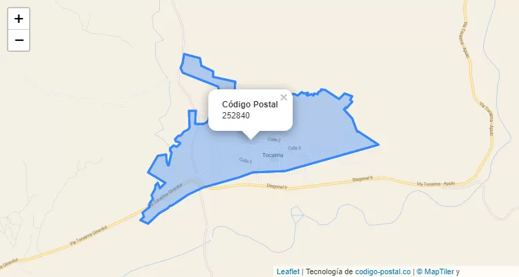 Código Postal Vereda San Pablo, Tocaima