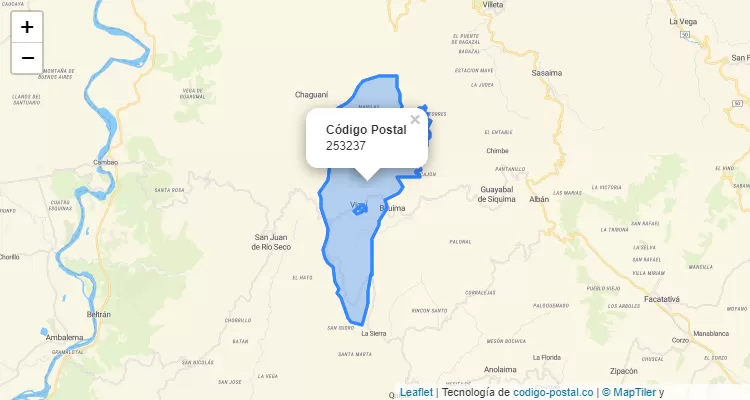 Código Postal Vereda Centro, Vianí
