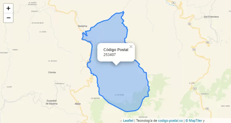 ZIP Code Neighborhood San Bernardo, Sasaima