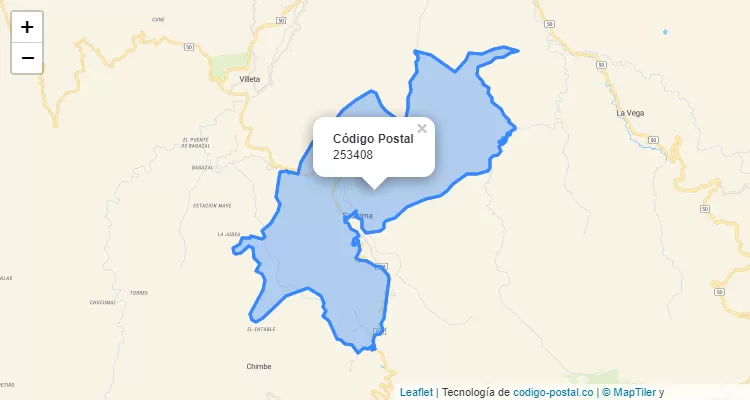 ZIP Code Neighborhood Guayacundo Alto, Sasaima