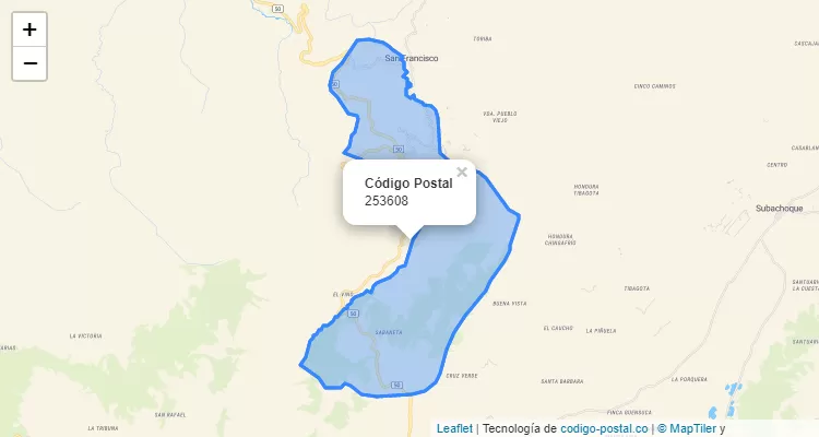 253608 ZIP Code in Colombia
