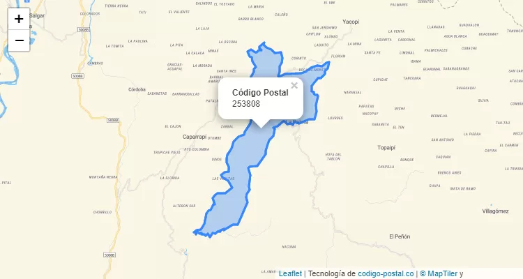 Código Postal Vereda Los Tiestos, La Palma
