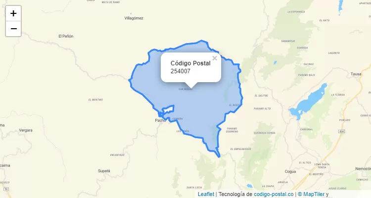 ZIP Code Neighborhood Hato Viejo, Pacho