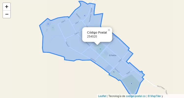 Código Postal Vereda Centro, El Peñón