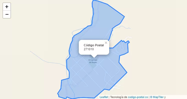 Código Postal Vereda Cabecera Municipal, El Carmen de Atrato