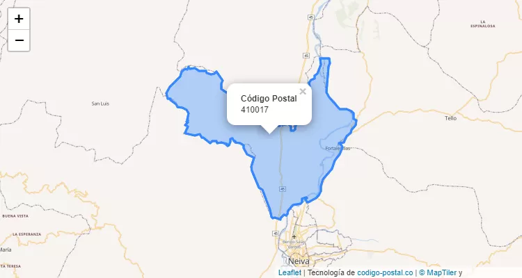 Código Postal Vereda San Francisco, Neiva