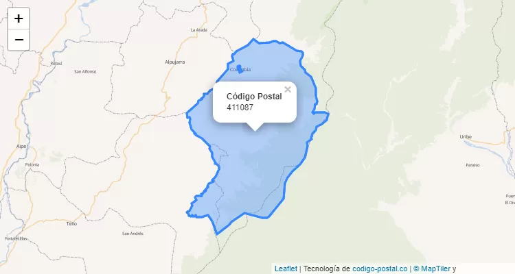 Código Postal Vereda El Acmiral, Colombia