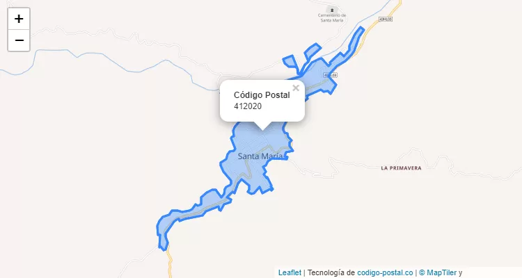 Código Postal 412020 en Colombia