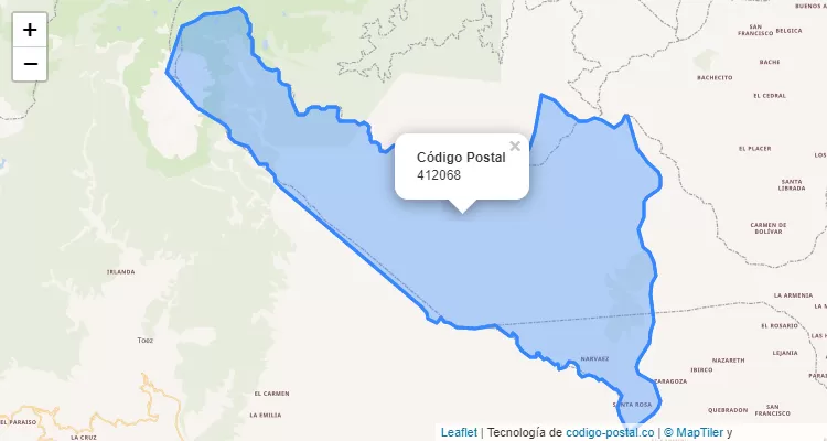 Código Postal 412068 en Colombia