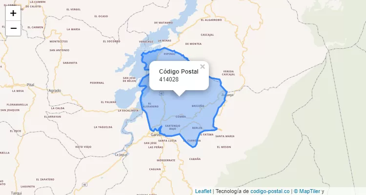 ZIP Code Neighborhood Cascajal, Garzón