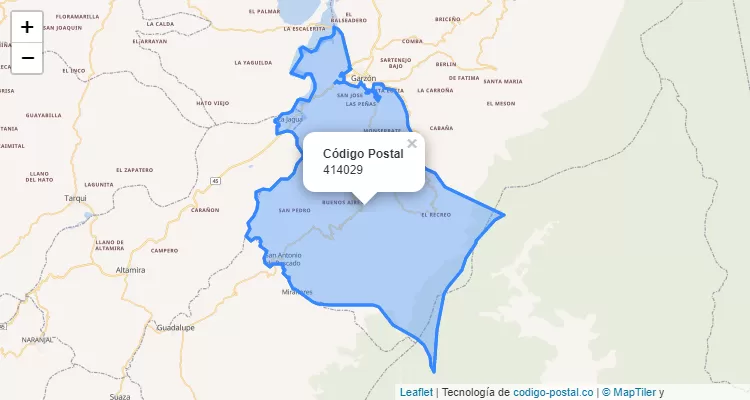 ZIP Code Neighborhood El Viso, Garzon