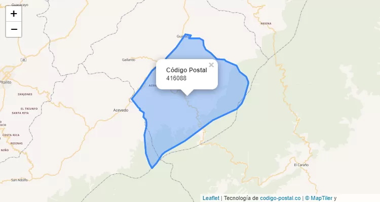 Código Postal Vereda La Argentina, Suaza