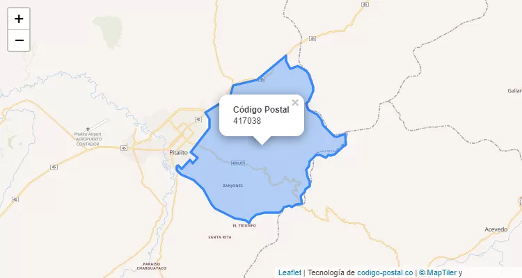 Código Postal 417038 en Colombia