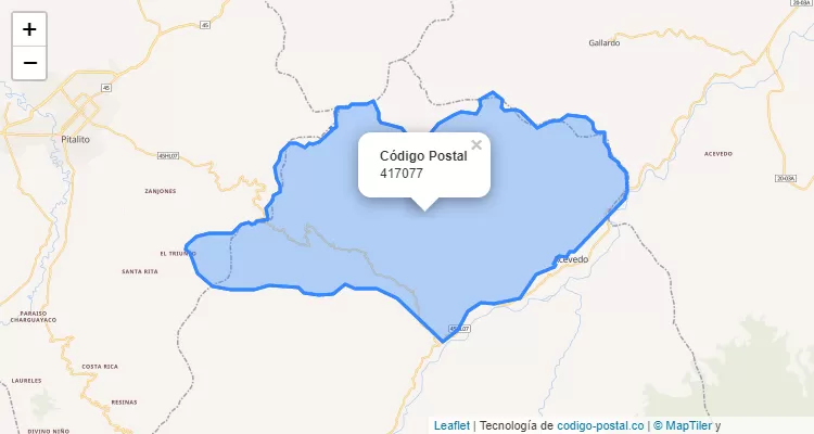 Código Postal Vereda San Isidr, Acevedo