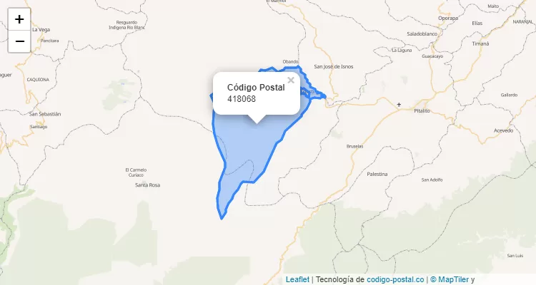 Código Postal Vereda Candela, San Agustin