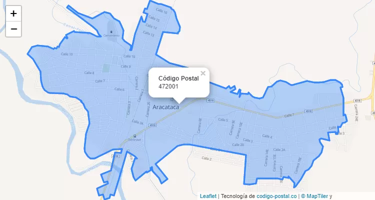 ZIP Code Locality Camellón, Aracataca