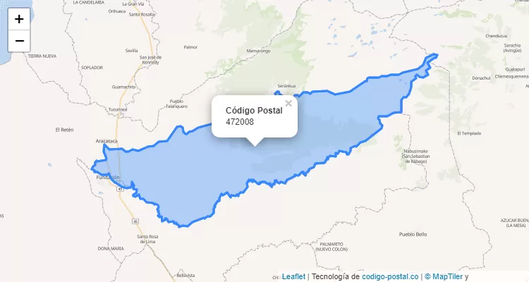 Código Postal Vereda La Bogotana, Aracataca