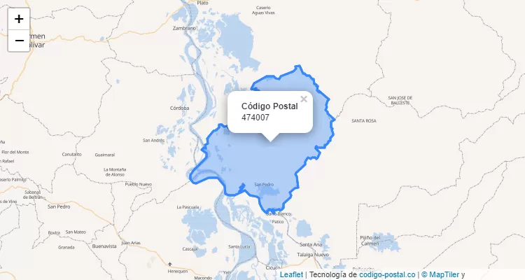 Código Postal 474007 en Colombia