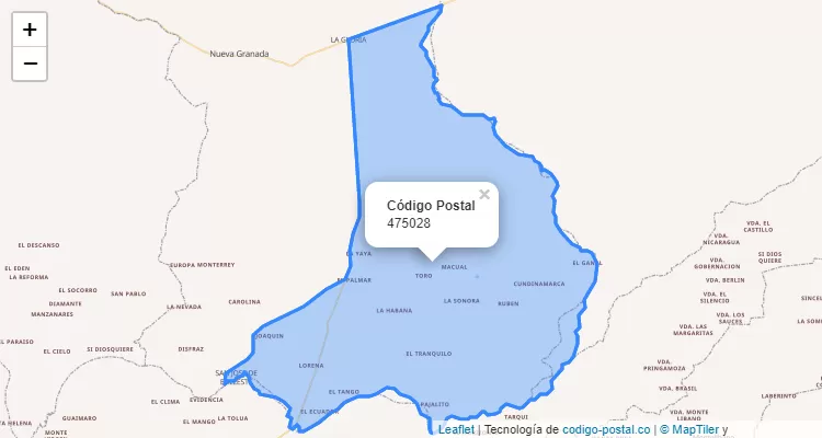 475028 ZIP Code in Colombia