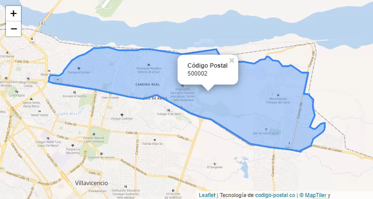 Código Postal 500002 en Colombia