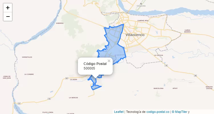Código Postal 500005 en Colombia