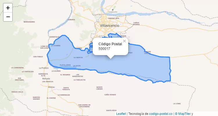 ZIP Code Neighborhood Brisas Del Guayuriba, Villavicencio