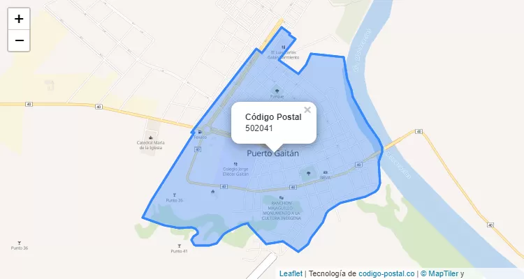 ZIP Code Locality El Triunfo, Puerto Gaitan