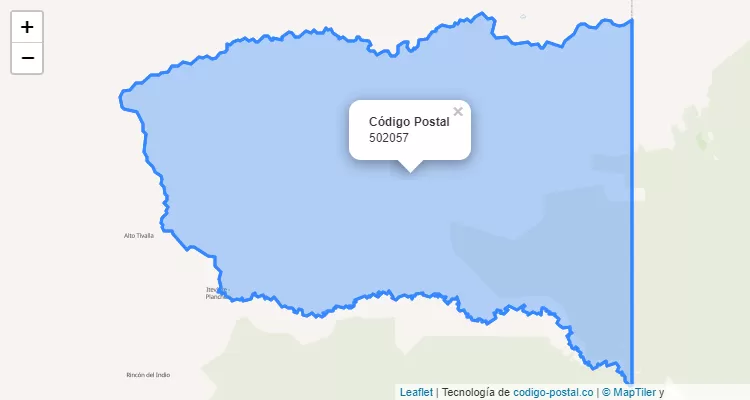 Código Postal 502057 en Colombia
