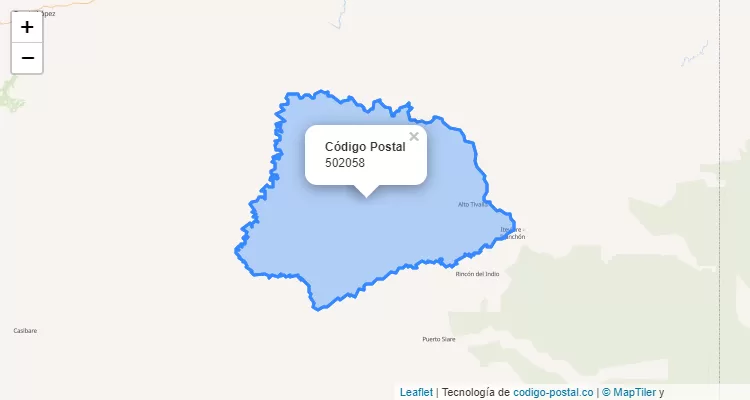 Código Postal 502058 en Colombia