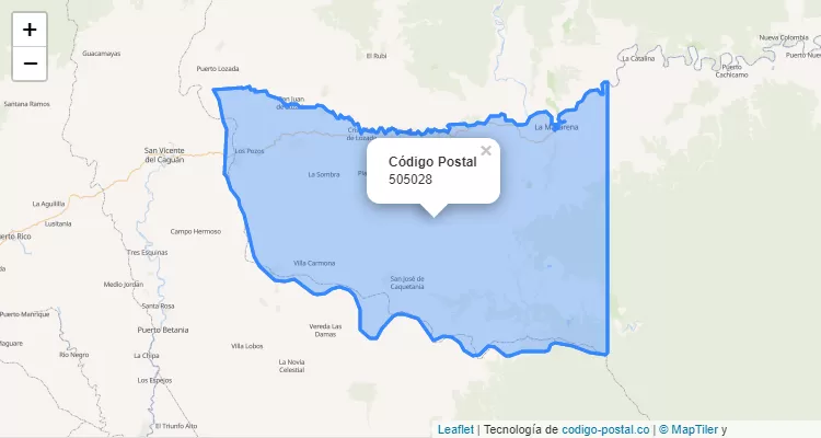 Código Postal 505028 en Colombia